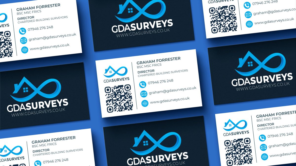 gda surveys business card mock image