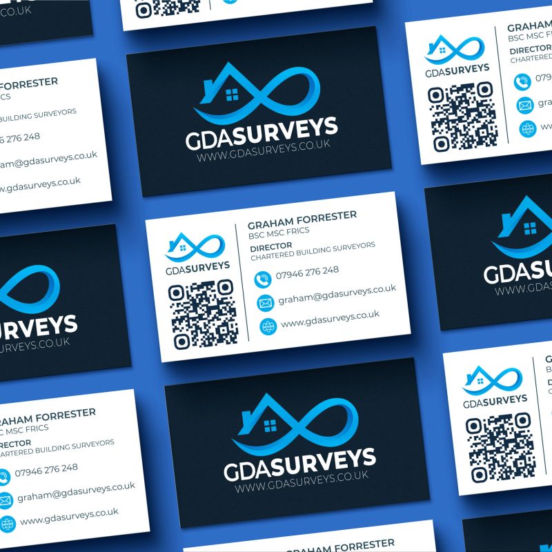 gda surveys business card mock image