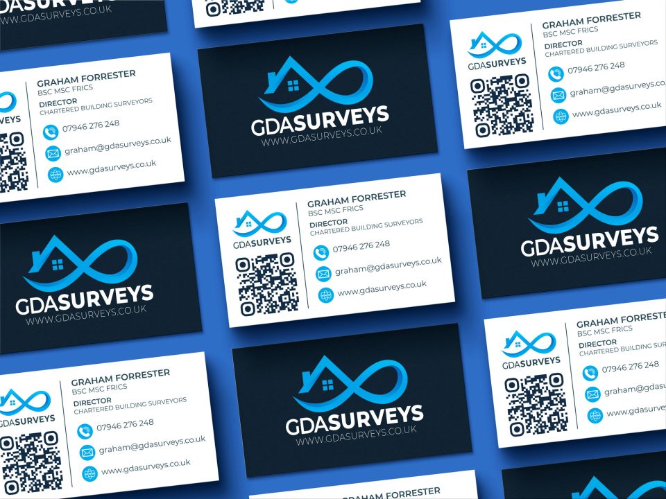 gda surveys business card mock image